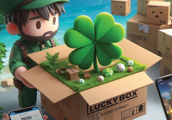 Ouverture d'un colis perdu Luckybox en dessin